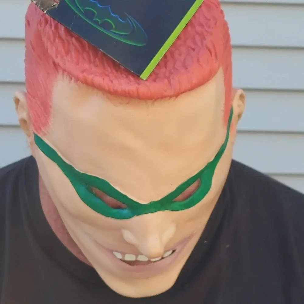 Vintage 1995 DC Comics The Riddler Mask Rubies Batman Forever Adult Latex‎ 3053